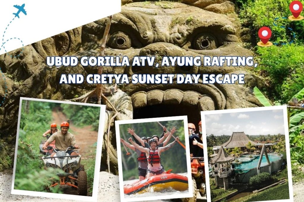 Ubud Gorilla ATV, Ayung Rafting, and Cretya Sunset Day Escape