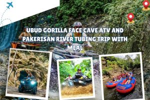 Ubud Gorilla Face Cave ATV and Pakerisan River Tubing Trip with Meal