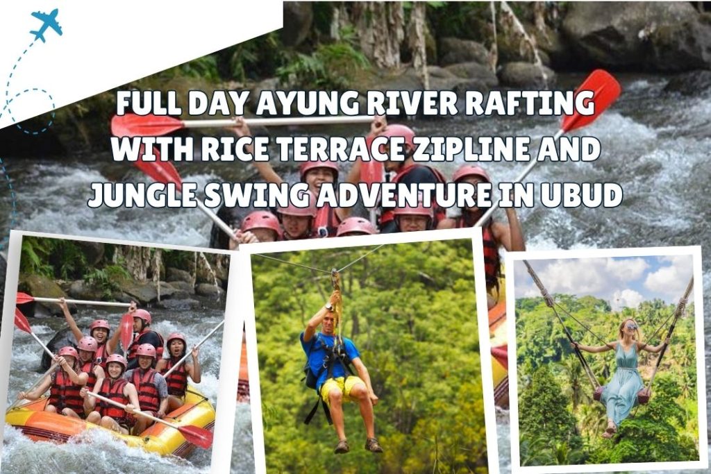 Full Day Ayung River Rafting with Rice Terrace Zipline and Jungle Swing Adventure in Ubud