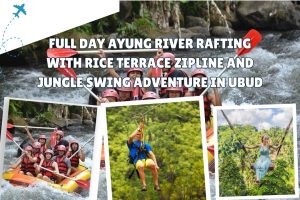 Full Day Ayung River Rafting with Rice Terrace Zipline and Jungle Swing Adventure in Ubud