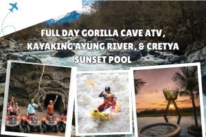 Full Day Gorilla Cave ATV, Kayaking Ayung River, & Cretya Sunset Pool