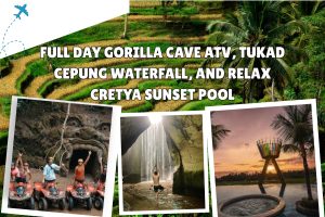 Full Day Gorilla Cave ATV, Tukad Cepung Waterfall, and Relax Cretya Sunset Pool