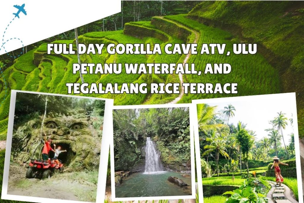 Full Day Gorilla Cave ATV, Ulu Petanu Waterfall, and Tegalalang Rice Terrace