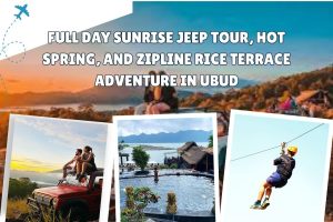 Full Day Sunrise Jeep Tour, Hot Spring, and Zipline Rice Terrace Adventure in Ubud
