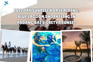 Full Day Sunrise Horse Riding, Blue Lagoon Snorkeling in Padang Bai & Cretya Sunset