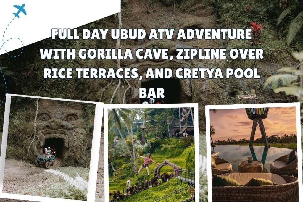 Full Day Ubud ATV Adventure with Gorilla Cave, Zipline Over Rice Terraces, and Cretya Pool Bar