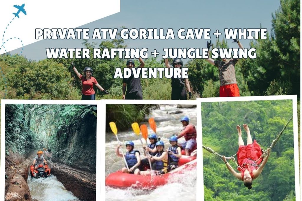 Private ATV Gorilla Cave + White Water Rafting + Jungle Swing Adventure
