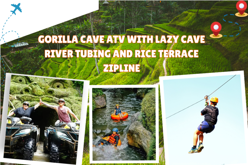 Gorilla Cave ATV with Lazy Cave River Tubing and Rice Terrace Zipline
