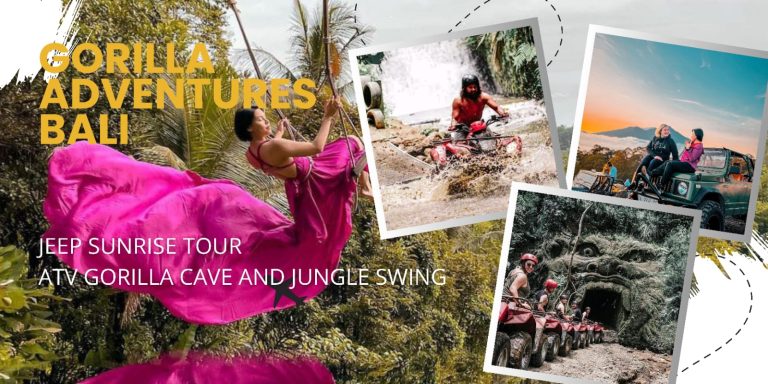 Mount Batur 4wd Jeep Sunrise Tour with ATV Gorilla Cave And Jungle Swing